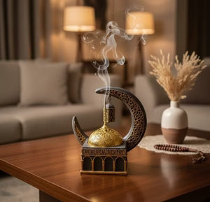 Islamic Crescent Moon & Lantern Decorative Showpiece