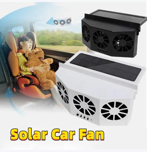 Car Fan Solar Window Sun Powered