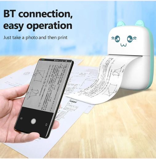 Portable Mini Pocket Printer BT Thermal Printer